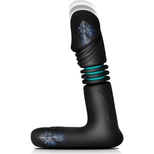 Thrusting Vibrating Anus Massager Heating Telescopic Butt Dildo Vagina Prostate G Spot Stimulate Sex Toy Anal Plug For Women Men