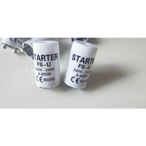 25pcs/lot Fluorescent starter 4-65W 220V/240V fluorescent tube fuse starter CE Rohs fuse starters safe starter