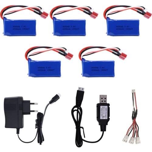 7.4V 2200mAh 903048 Lipo Battery with charger set For WLtoys A959-B A969-B A979-B K929B RC Car Truck boat helicopter Spare Parts