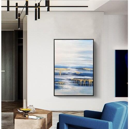 Framed Abstract oil painting on canvas, Large size Oil Painting on Canvas ready for hang