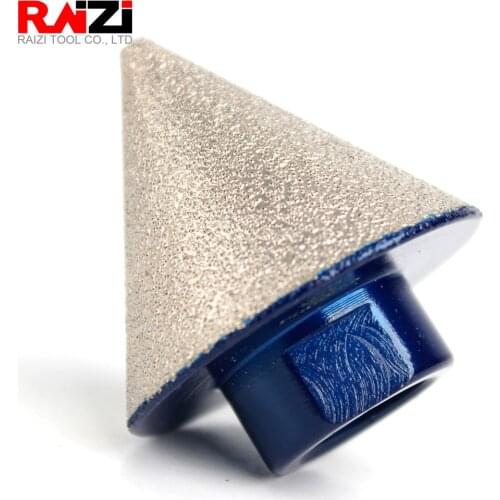 Raizi 38mm Vacuum Brazed Diamond Beveled Chamfer Bit M14 5/8-11 for Holes Trimming Tile Ceramic Granite Stone Countersink Bits