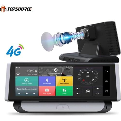 TOPSOURCE Car DVR 4G ADAS GPS Navigation HD 1080P 7.84" Android 5.1 Dashcam Video Recorder Dual Lens DVR Bluetooth Camera GPS