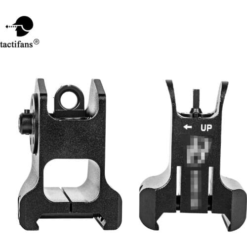 CNC DD Front And Rear Iron Sight Fixed Combo Set Windage Adjustment Knob M4 Airsoft AR15 AEG Hunting Gun Accessories