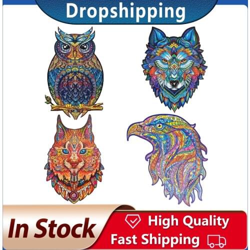 Wooden Animal Shape Jigsaw Puzzles New Baby Montessori Toys Jigsaw Board Learning Educational Toy For Children