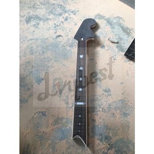 Lvybest electric guitar customized neck with rosewood fingerboard,maple neck,with kluson tuners,fingerboard pass thru neck wood