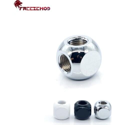 FREEZEMOD HDTD-3STB 3-way Adapter G1/4" Thread Tripple Way Cube Type Brass Water Cooling Fitting Connection MOD Cooler