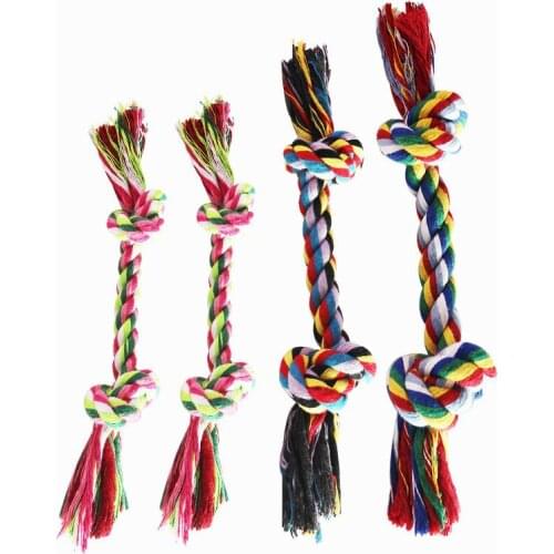 Dog Toy Pet Toy Multicolor Cotton Rope Knot Toys Cotton Rope Knitting Ball Size Pets Supplies