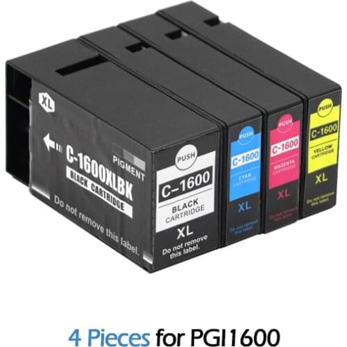 4Pieces PGI1600 Compatible Ink Cartridge for Canon MAXIFY MB2060 MB2360 MB2010 MB2020 MB2320 MB2050 MB2030 MB2040 MB2330 MB2340