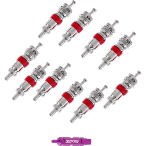 Valve Core Removal Wrench Tool Screwdriver Removal Tool for Presta /Schrader + 10Pcs Standard Schrader Cores Tire Valves