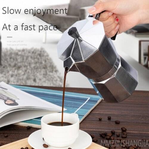 Coffee Machine Aluminum Moka Coffee Pot Moka Pot Espresso Machine Coffee Maker Machine Silver Mini portable coffee machine KFH