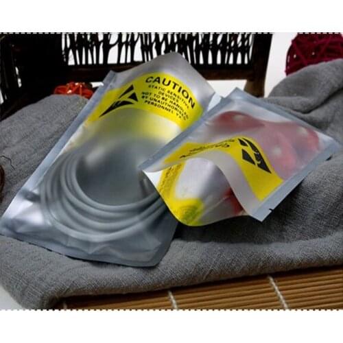 100pcs 9*13.5cm open top reusable Electronic Components Battery packaging bag ESD Electronic Accessories Anti Static Package bag