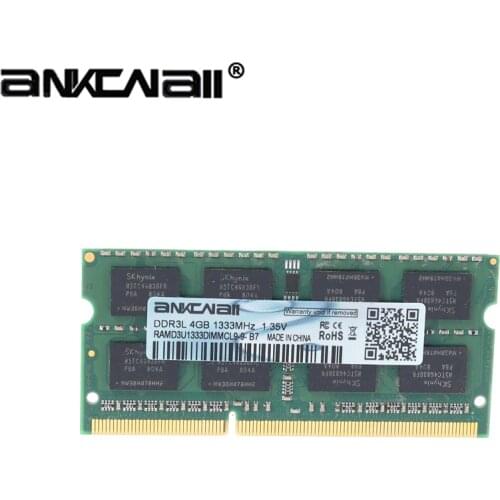 ANKOWALL DDR3 2GB 4GB 8GB Laptop 1866 1600 1333 MHz sodimm ddr3l RAM Notebook Memory 204pin 1.5V/1.35V