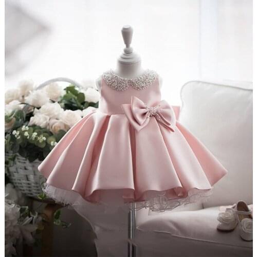 2020 New Style CHILDRENS Dress Princess Dress White Girls Wedding Dress a Year of Age Birthday Evening Dress Infant Tutu