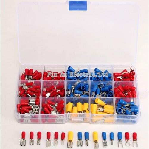280Pcs 15models Assorted Insulated Spade Crimp Terminal Electrical Wire Connector DIY Hand Repair Tool Set With Case