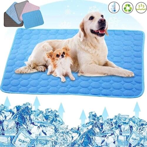 Dog Cooling Mat Summer Pad Mat For Dogs Cat Breathable Blanket Pet Ice Pads Washable Dogs Car Seat Cover For Small Large Dogs