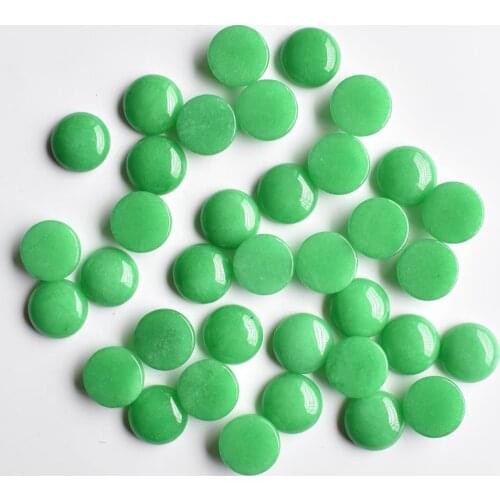 Wholesale30pcs/lot 2020new fashion natural stone green round shape CABOCHON beads 16mm for jewelry making free shipping