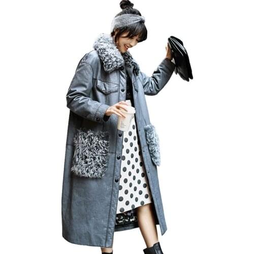 Sheepskin Genuine Coat Leather Jacket Real Fur Coat Autumn Winter Jacket Women Clothes 2021 Korean Long Wool Down Coats ZT1318