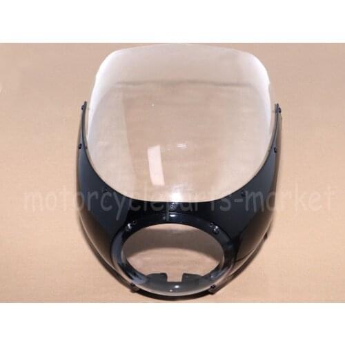 5 3/4" Motorcycle ABS Plastic Front Headlight Fairing Windscreen Cover For Harley Sportster XL 883 1200 2004-2009 Dyna 1999-2011