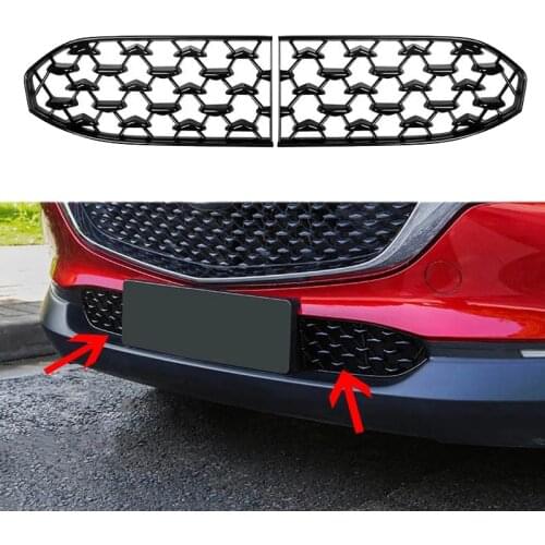 Car Front Lower Grille Bumper Grille Cover Decoration for Mazda CX30 CX-30 2020-2021