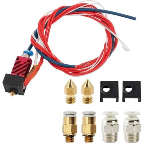 Upgrade Ender 3/3 Pro Assembled Extruder Hotend with Capricorn Bowden PTFE Tubing with Silicone Coverx3