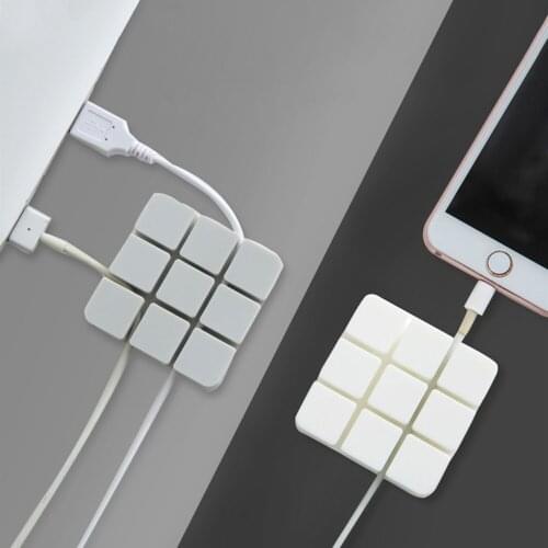 Self Stick Cable Fixed Storage Headphone Headset Wire Wrap Cord Winder Organizer Cable Collector Wire Wrap Rack Organizer Silica