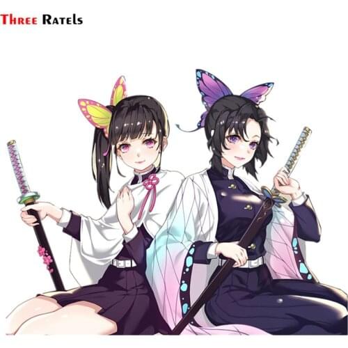 Three Ratels FC490 Kimetsu No Yaiba Anime Shinobu Kocho 3D Poster Cartoon Anime Car Hood Sticker Wallpaper Decal