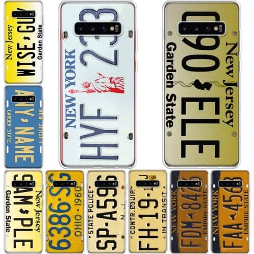 License New York plate number funny Phone Case For Samsung Galaxy A71 A70 A51 A50 A41 A40 A30 A21 A10 A01 A90 A20S A20E A10S M30