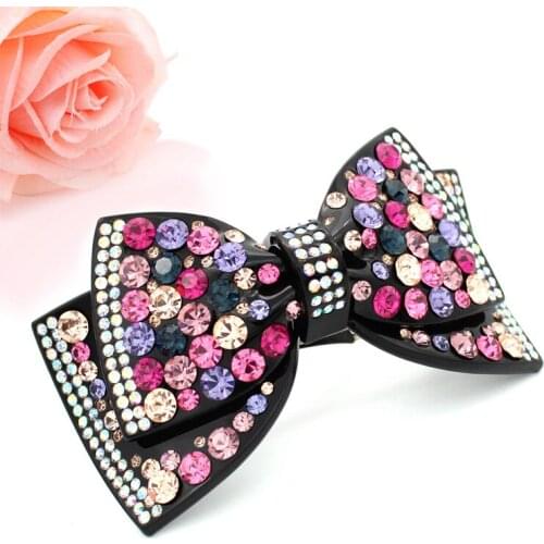 Butterfly Hair Barrette - Vintage Hair Clip - Cellulose Acetate Hair Accessory for Women Lady Big Hair Ornament Bridal Wear Prom