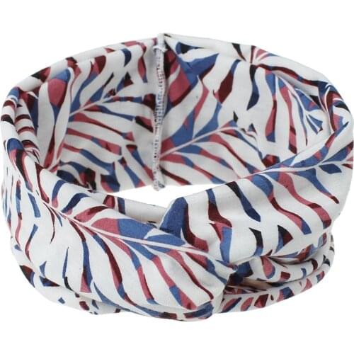 Women Bohemian Floral Prints Headband Elastic Turban Cross Knot Hair Band Wide Stretch Head Wrap Girls Hairband Hair Accessories
