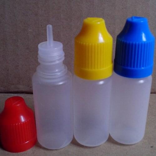 10pcs Soft Style PE Dropper Bottle 10ml Plastic Dropper Bottles with Childproof Caps for E Liquid Empty Storage Bottles