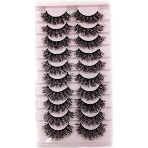 LTWEGO 10 Pairs 3D Faux Mink lashes Soft False Eyelashes Natural Messy Eyelash Wispy Fluffy Crisscross Eye Lashes Extension