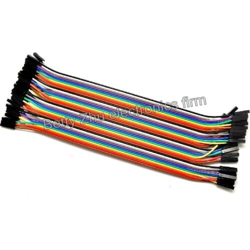 30PCS/LOT DuPont line 40P female to female-headed Double 1P plastic shell colored length of cable 21CM