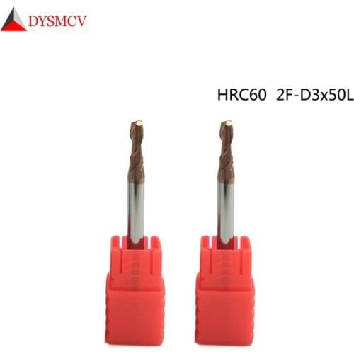 5pcs Discount CNC Lathe Milling Cutter Tools End Mills 2mm 2.5mm 3mm HRC60 2F Solid Carbide Spiral Straight Shank Flat EndMills