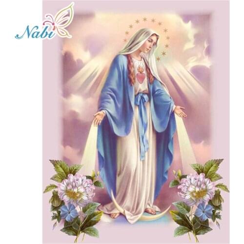 5d diy diamond painting full square Diamond embroidery religion nossa senhora - diamond mosaic pictures of rhinestones 670DD