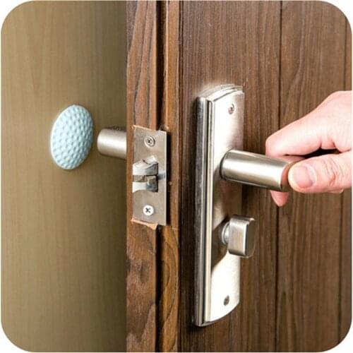 6@# 1Pcs Wall Thickening Mute Door Fenders Golf Styling Protective Rubber Fender Handle Door Lock Protection Decorate Sticker