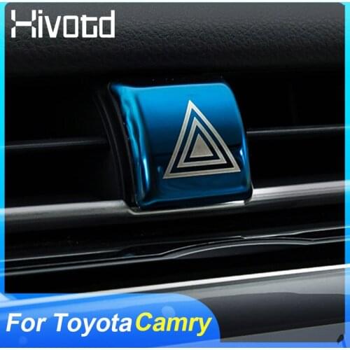 Interior Accessories For Toyota Camry 2020-2018 Emergency Light Switch Warning Lamp Button Cover Sticker Car Modification Parts