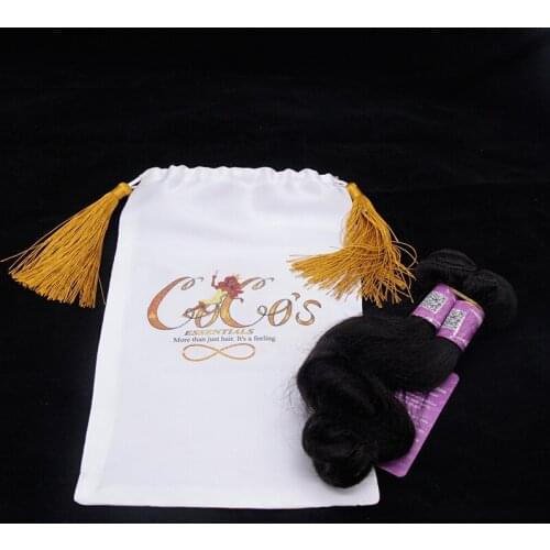 Customized Logo Brand Satin Packaging Bag For Fit Hair Bag/Jewelry/Cosmetic/Gift/Wedding/Party/Storage/Wig/Bundles/Shoe Bag