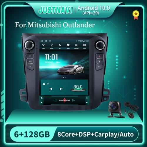 JUSTNAVI 6G 128G Car Radio For Mitsubishi Outlander 2006-2012 Multimedia Video Player Android 10.0 GPS WiFi 4G DSP Auto Stereo