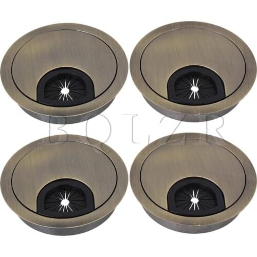BQLZR 4pcs Zinc Alloy Wire Desk Hole Cover 60mm Diameter Cables Accessories