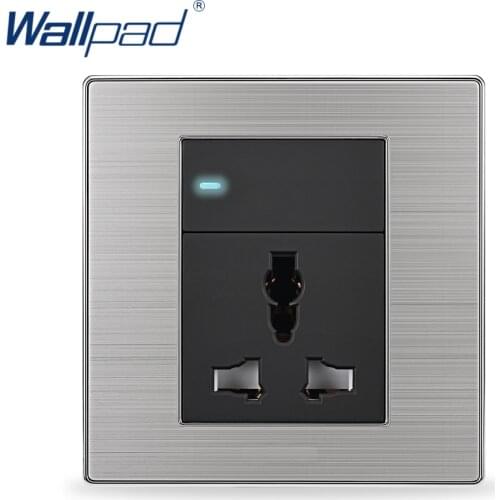 2019 Hot Sale 1 Gang 3 Pin Wallpad Luxury LED Light Switch Universal Wall Power Socket