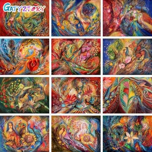 GATYZTORY Painting By Numbers Phoenix Picture Drawing On Canvas Acrylic Paints Abstract Home Decor Coloring By Numbers