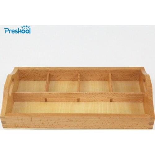 Baby Toy Montessori Wooden 4 Compartment Sorting Tray Early Education Preschool Toys Brinquedos Juguetes