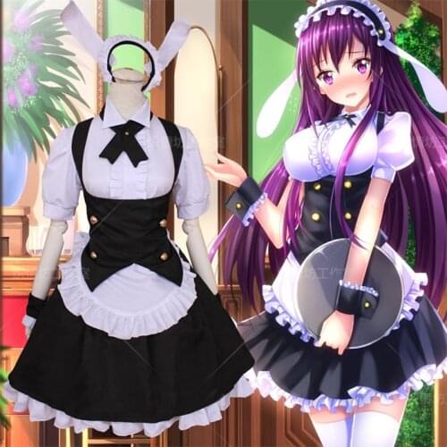 Cute Maid Costumes Cosplay French Maid Lolita Dress for Girls Woman Waitress Maid Party Stage Costumes