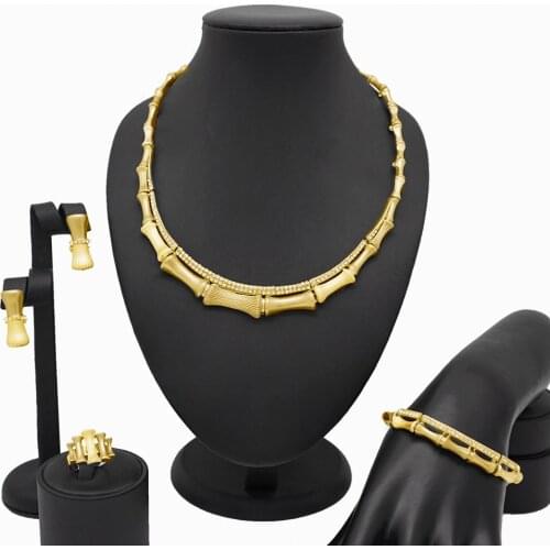 Mirafeel Fashion Bridal Jewelry Sets for Women Dubai Gold Big Necklace Earrings Bracelet Ring Wedding Engagement Jewelry Set