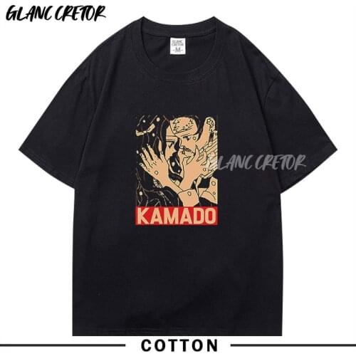 2021 Harajuku Demon Slayer T shirt Anime Top Mens New Summer Streetwear Cotton Short Sleeve T-shirt Graphic Tees