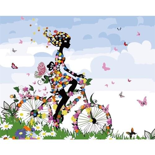 Destiny Feel 40x50cm No Frameless Painting By Numbers Animals On Canvas Pictures By Numbers Home Decoration Diy Minimalism Style