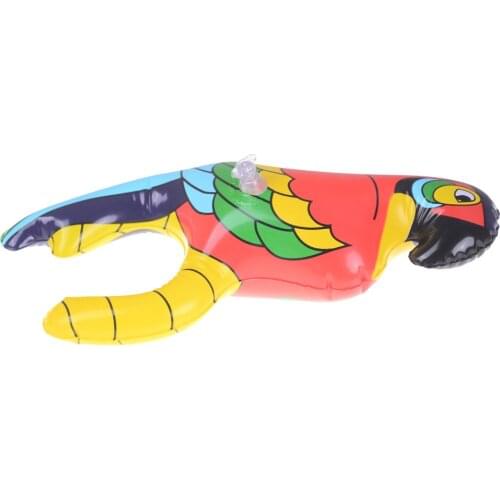 1Pc Inflatable Blow Up Parrot Hawaiian Tropical Pirate Party Decoration Toy Kids Funny Cognitive Floating Toys