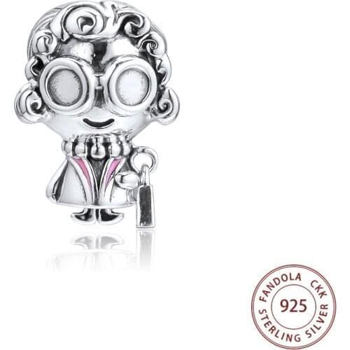 Genuine 925 Sterling Silver Mrs. Wise Charms Fits Original Bracelet Women Beads for Jewelry Making Bijoux Kralen Wholesale