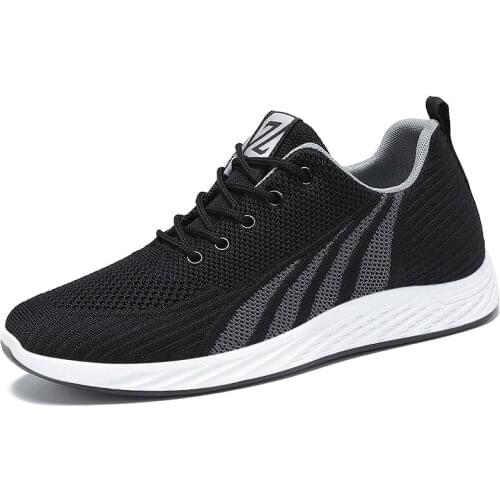 2021 Spring Autumn New Fashion Mesh Mens Vulcanize Shoes Breathable Low-heel Lace-up Shallow Shoes Wear-resisting for Sport