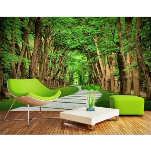 Custom photo wallpaper 3d wall murals wallpaper Woods stone road 3D landscape background wall painting wall papers living room